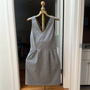 Banana republic racerback grey a line dress with bow